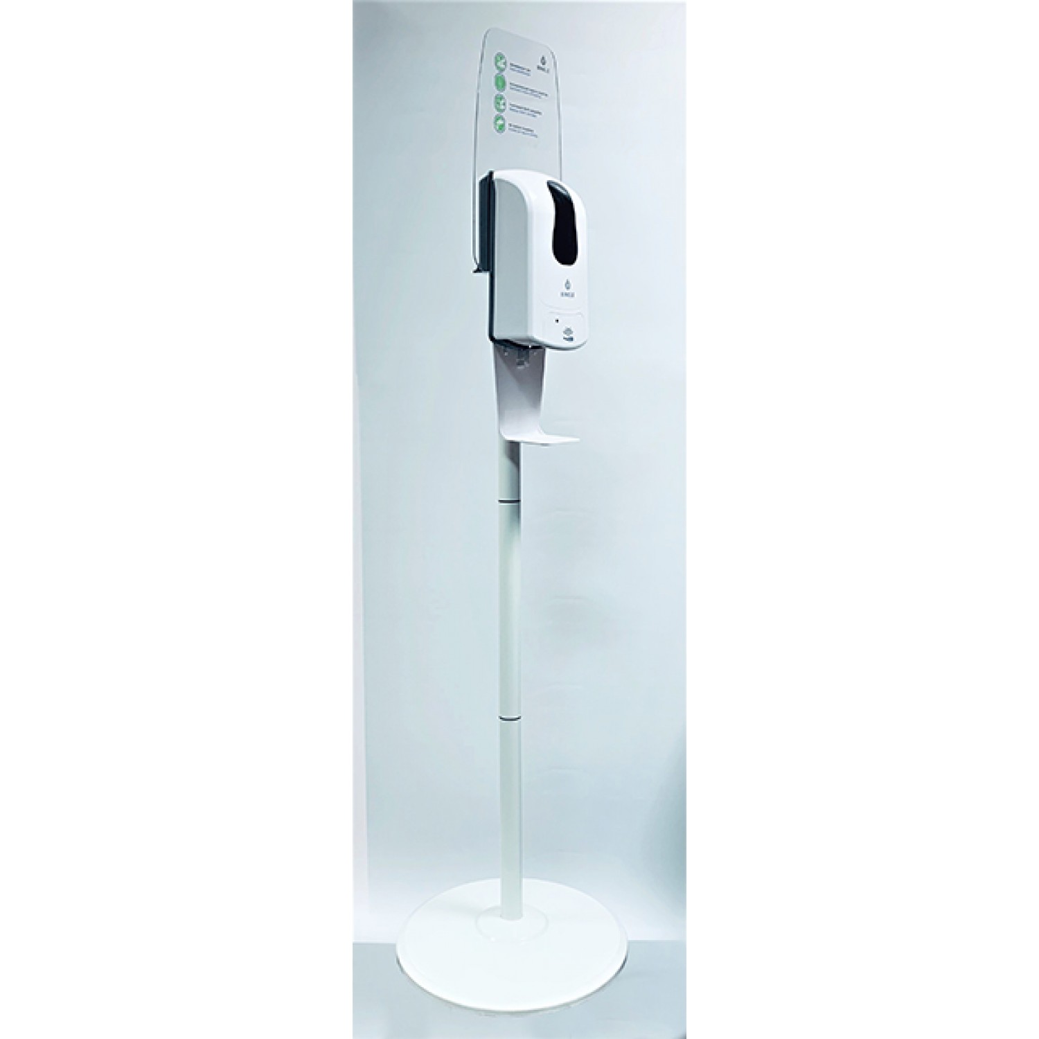 Комплект мобильной стойки с сенсорным наливным диспенсером BINELE (белая) SF08AW