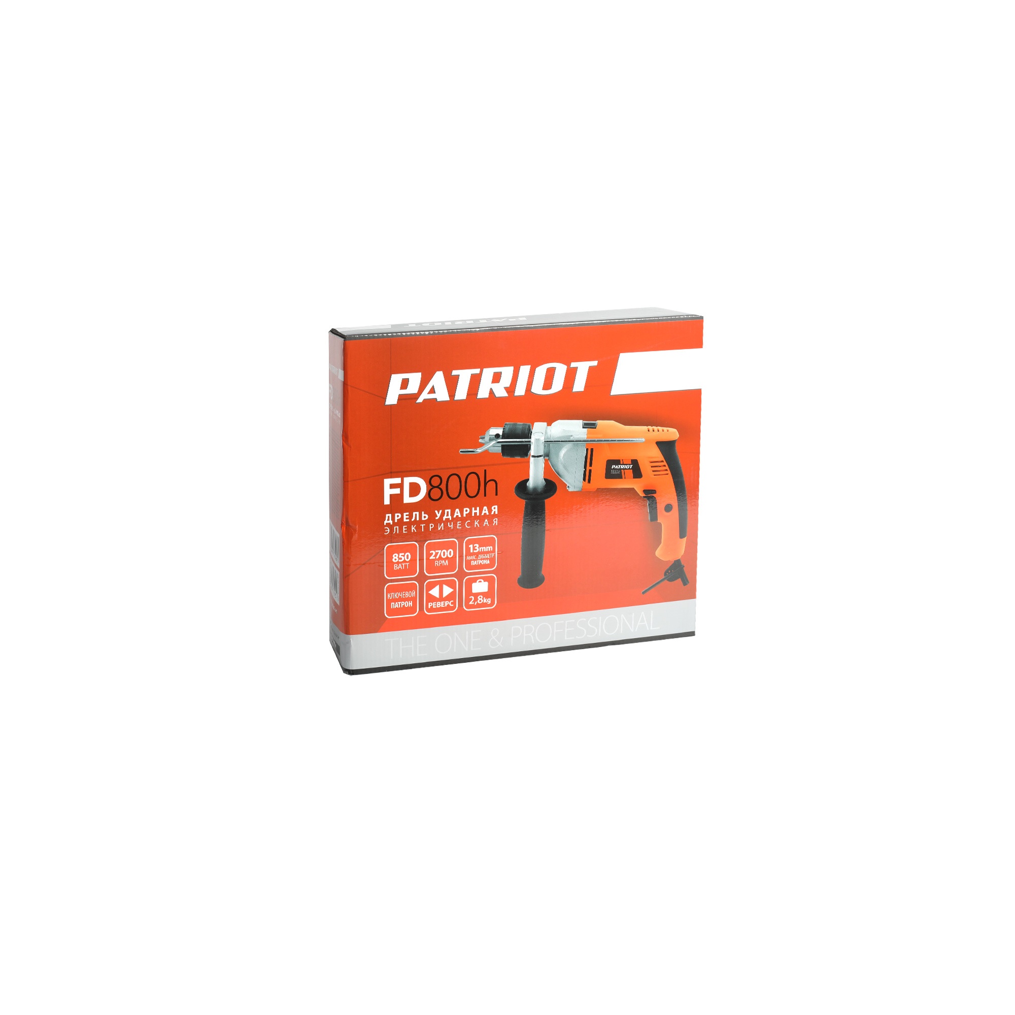 Дрель электрическая ударная PATRIOT FD 800h, 850 Вт, 0-2700 об/мин,43200 уд/мин