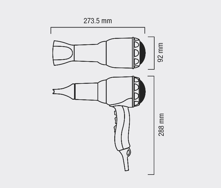 Профессиональный фен Valera Swiss METAL-MASTER 1200 "Light" Push 584.03/P