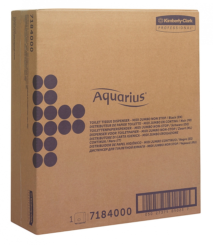 Диспенсер для туалетной бумаги в больших рулонах Kimberly-Clark Aquarius 7184 чёрный