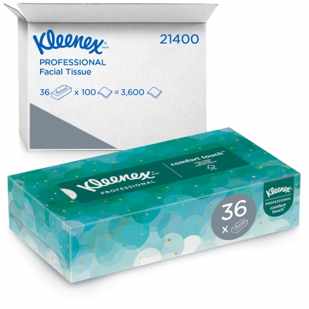 Гигиенические салфетки настольные Kimberly-Clark Клинекс 21400, двухслойные