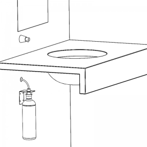Дозатор жидкого мыла монтируемый на стену, цилиндр, матовый MERIDA DWM104