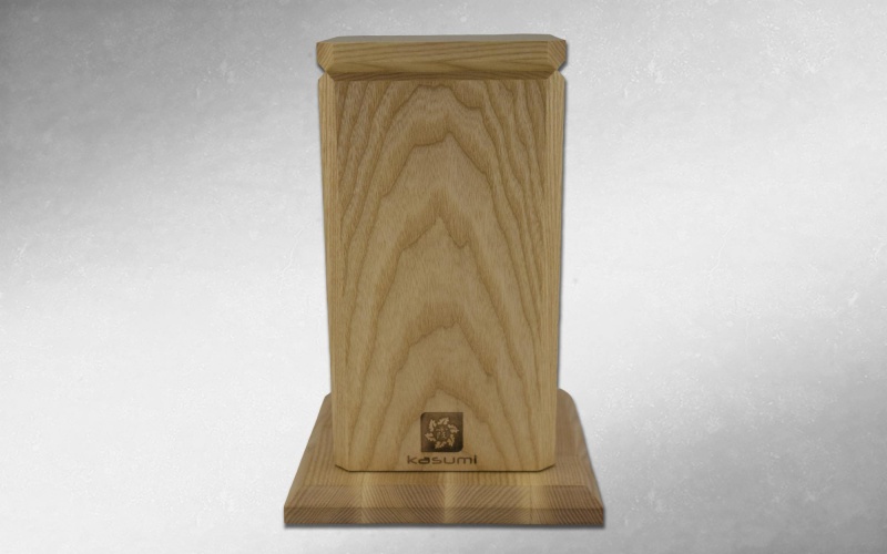 Вертикальный магнитный держатель-подставка для ножей (ясень)