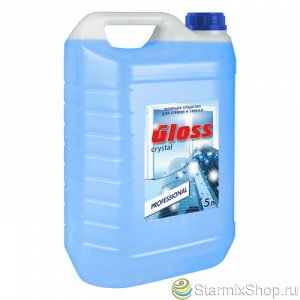 Моющее средство для стёкол и зеркал Секреты чистоты Gloss crystal Professional, 5л. Канистра