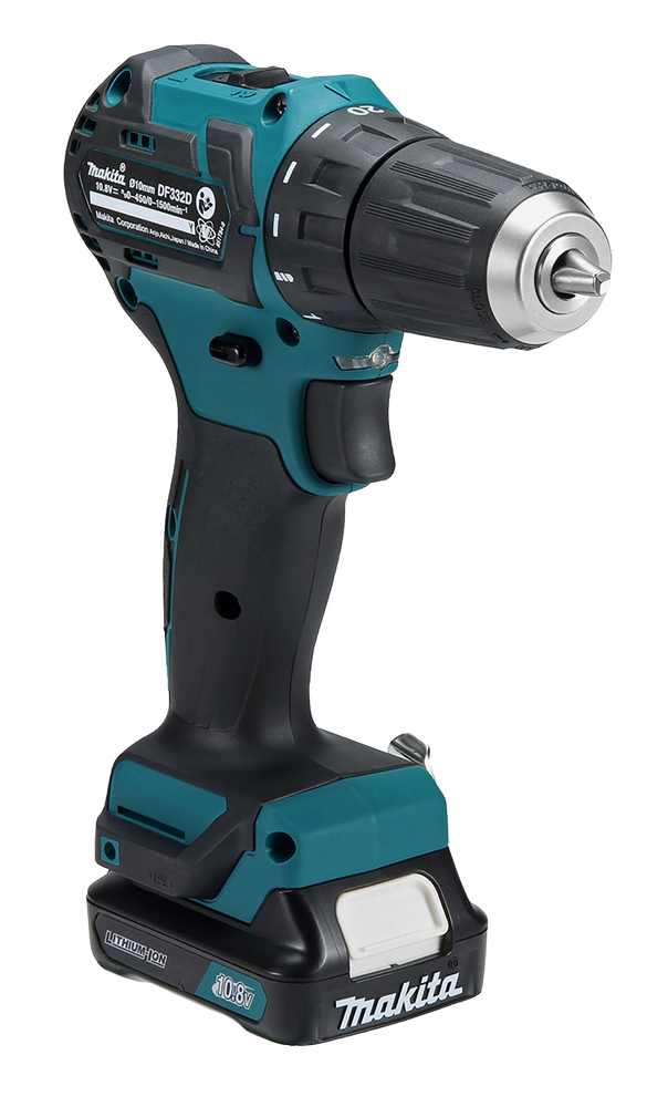 Дрель-шуруповерт аккумуляторная Makita DF332DWME CXT 10.8В, 2х4.0 Ач Li-ion, 35 Нм, 1500 об/мин