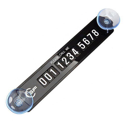 Табличка с номером телефона в автомобиль на присосках