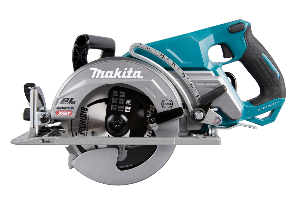Пила дисковая аккумуляторная с задней рукояткой Makita RS001GZ XGT 40В, 185 мм, 6400 об/мин, без акб и ЗУ