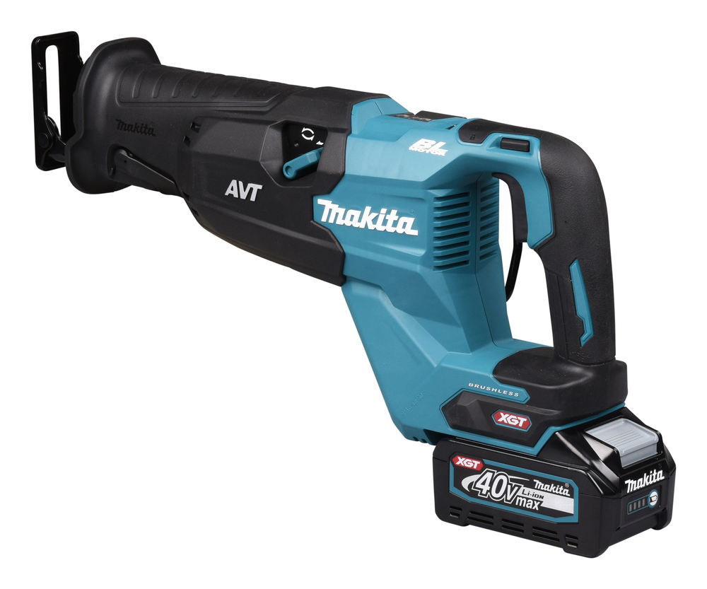 Пила сабельная аккумуляторная Makita JR002GZ XGT BL 40В, ход 32 мм, рез 255 мм, поддержка оборотов, эл. тормоз, XPT, AVT, без акб и ЗУ