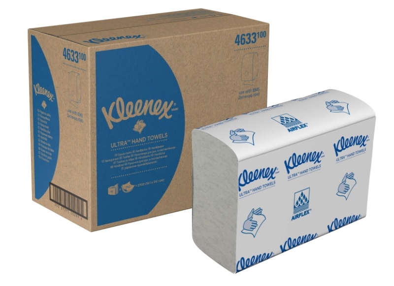 Бумажные полотенца в пачках 4633 Kleenex Ultra Multi-Fold двухслойные s-сложения от Kimberly-Clark Professional