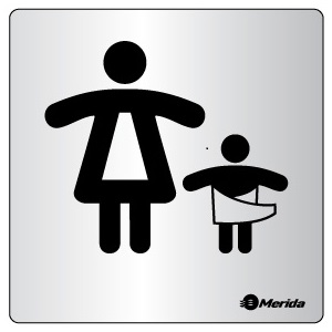 Табличка Комната матери и ребенка, MERIDA STANDART алюминий, cкотч 100х100х0,5 мм ИТ010