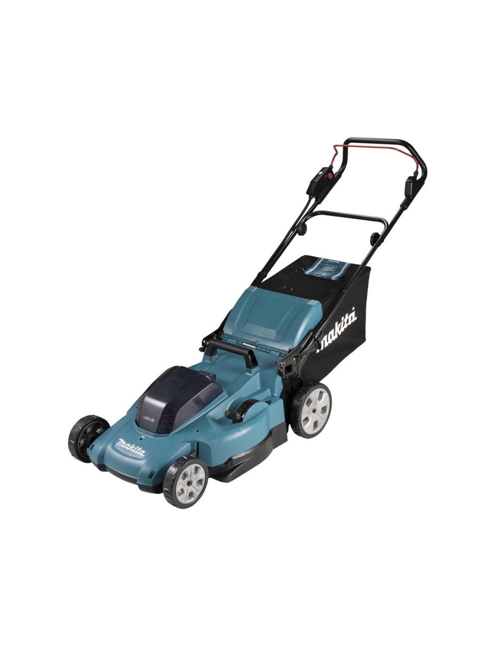 Газонокосилка аккумуляторная Makita DLM538Z LXT 2х18 В, 860 Вт, дека 53 см, травосборник 70 л, 4в1, XPT, без акб и З/У