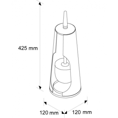Ершик для унитаза напольный MERIDA SZ1B, эмалированный