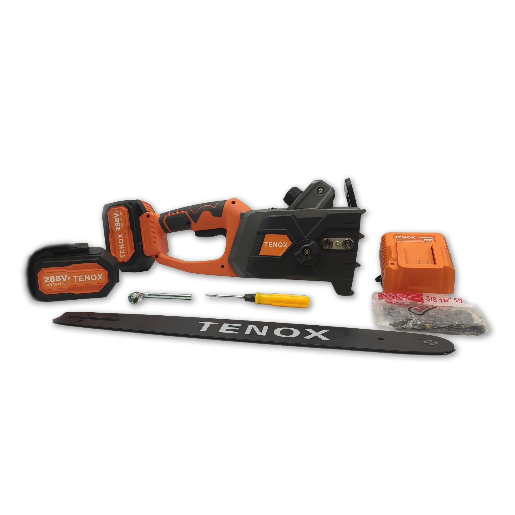 Аккумуляторная цепная пила Tenox с 2 АКБ