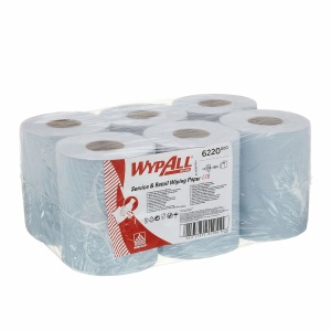 Протирочный материал в рулонах с центральной подачей WypAll L10 6220, однослойный синий