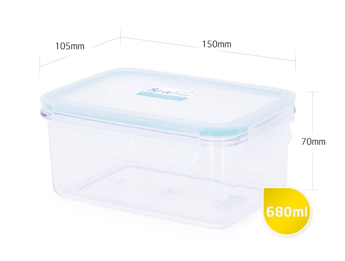 Тритановый контейнер с замками TR-04RT 680 мл