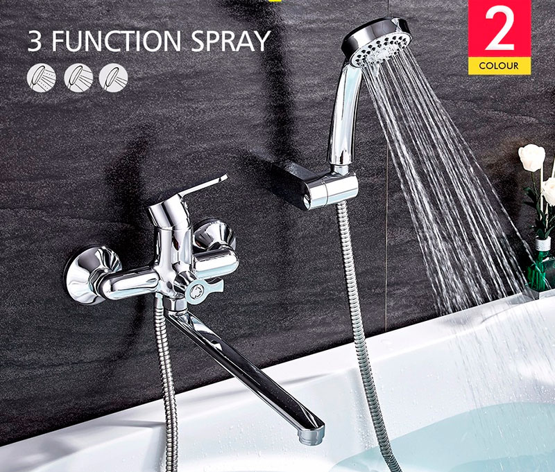 СМЕСИТЕЛЬ ДЛЯ ВАННЫ LEDEME КАРТРИДЖ Д.35 ММ, С ДЛИННЫМ ИЗЛИВОМ, 300 ММ, L2203