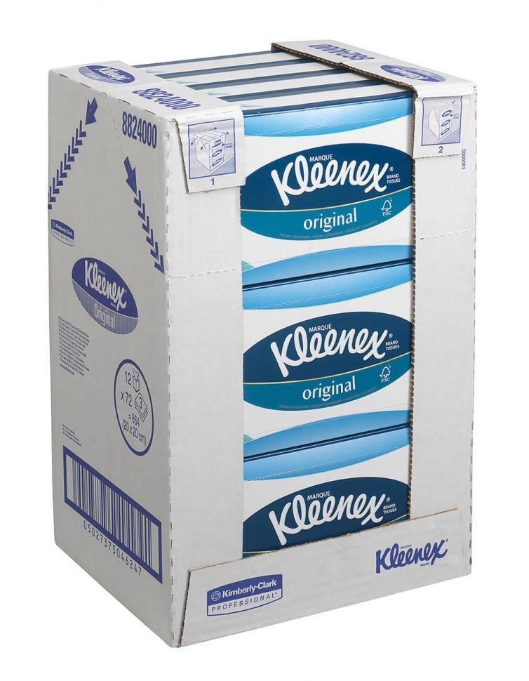 Гигиенические салфетки для лица Kimberly-Clark KLEENEX 8824 трехслойные