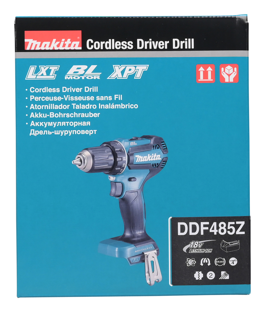Аккумуляторная дрель-шуруповерт Makita DDF485Z LXT 18В, 50 Нм, 0 – 1 900 об/мин, без акб и З/У