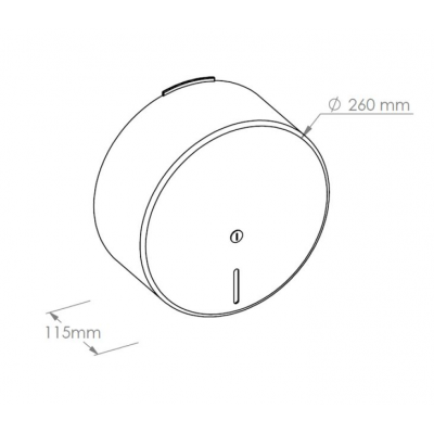 Диспенсер туалетной бумаги из эмалированной стали "MERIDA STELLA WHITE MAXI' BSB102