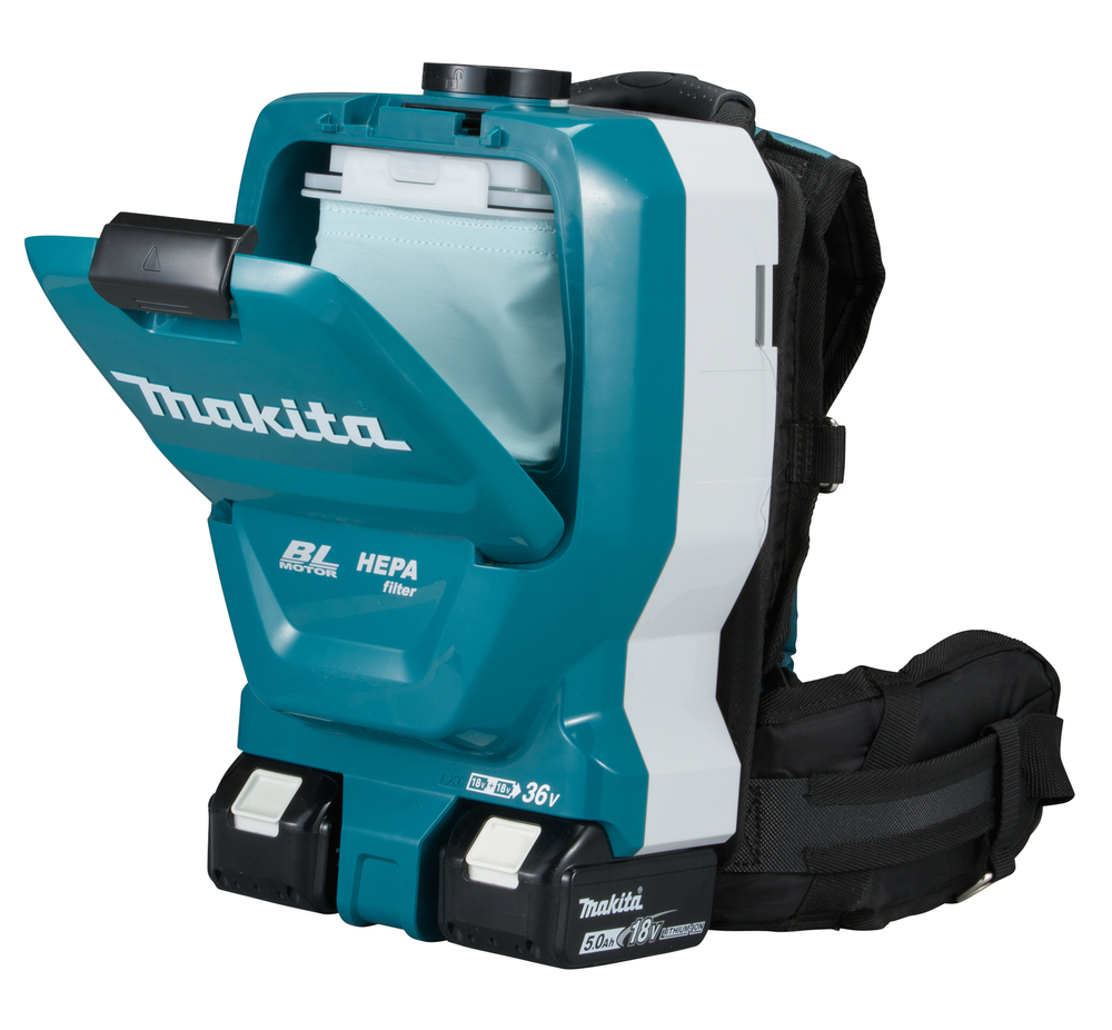 Пылесос ранцевый аккумуляторный Makita DVC261ZX11 LXT 18В X2, 110 мбар, 2 л, без акб и ЗУ