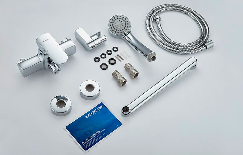 СМЕСИТЕЛЬ ВАННА LEDEME L2254, ДЛИННЫЙ ИЗЛИВ