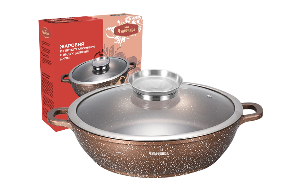 Жаровня  с крышкой ЧУДЕСНИЦА 3л