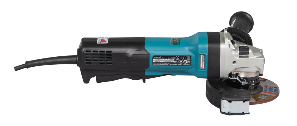 Угловая шлифовальная машина электрическая Makita GA5093X01 1900 Вт, 125 мм, 2800-11500 об/мин