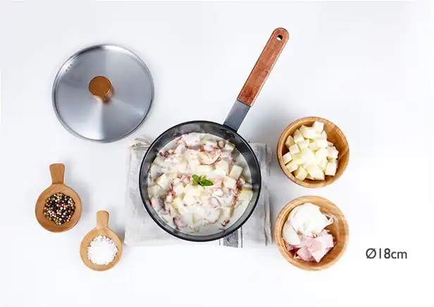 Кастрюля Oslo 2,2 л. IH 18 см для индукционных плит с крышкой