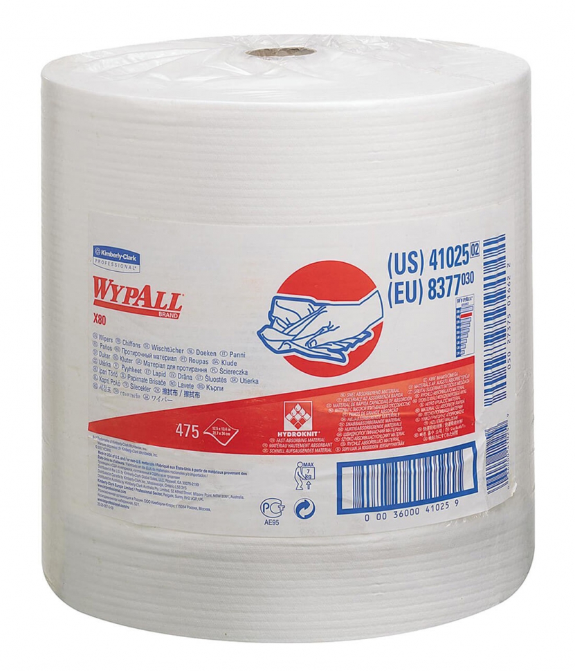 Протирочный материал в рулоне Kimberly-Clark Wypall® X80 8377
