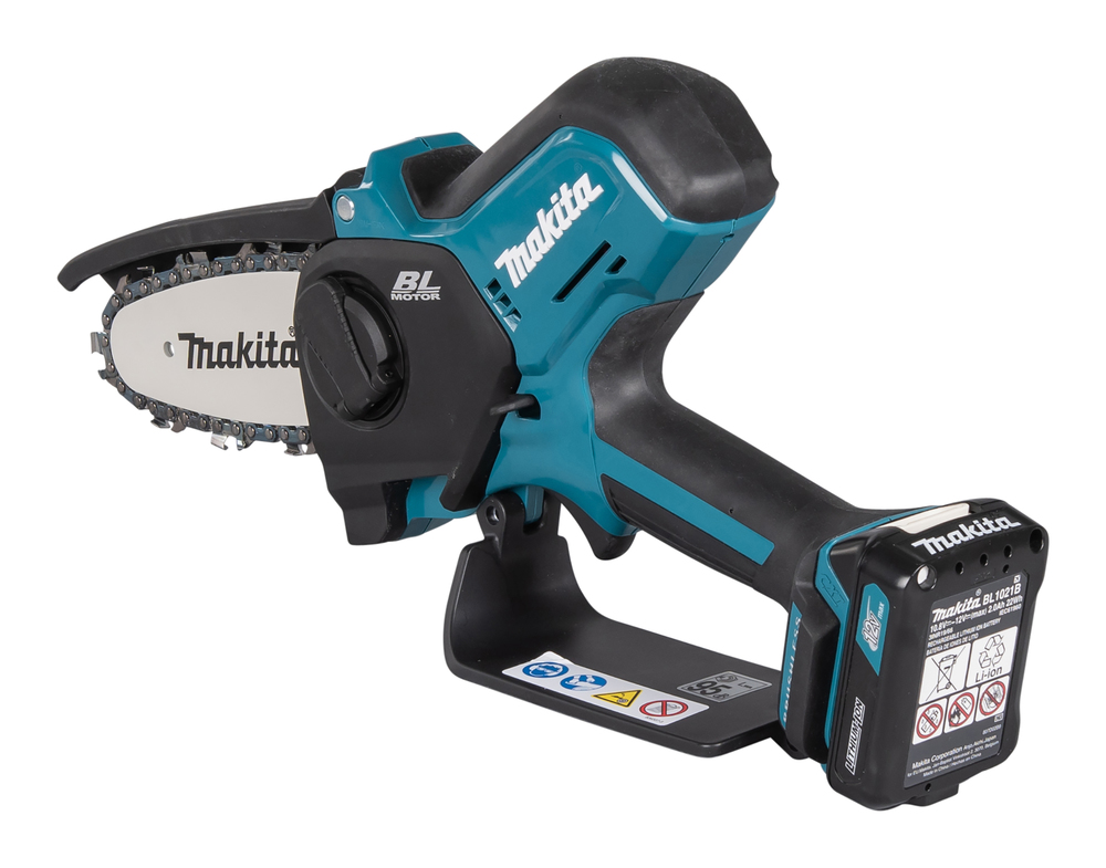 Пила цепная аккумуляторная Makita UC100DWA CXT BL 12В, 210 Вт, 4"/10 см, 0,325", 1,1 мм, 8 м/с, XPT, (BL1021B,DC10WD)