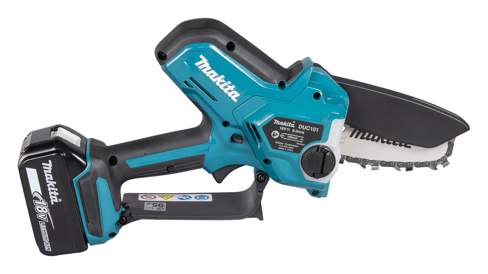 Пила цепная аккумуляторная Makita DUC101Z LXT BL 18В, 320 Вт, 4"/10 см, 0,325", 1,1 мм, 8 м/с, XPT, без акб и ЗУ