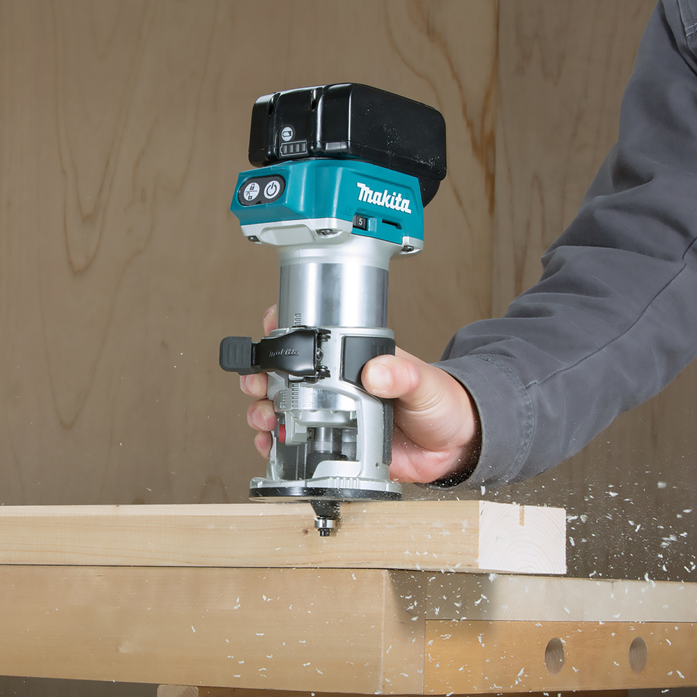 Фрезер кромочный аккумуляторный Makita DRT50Z LXT 18В, 6/8 мм, без акб и ЗУ
