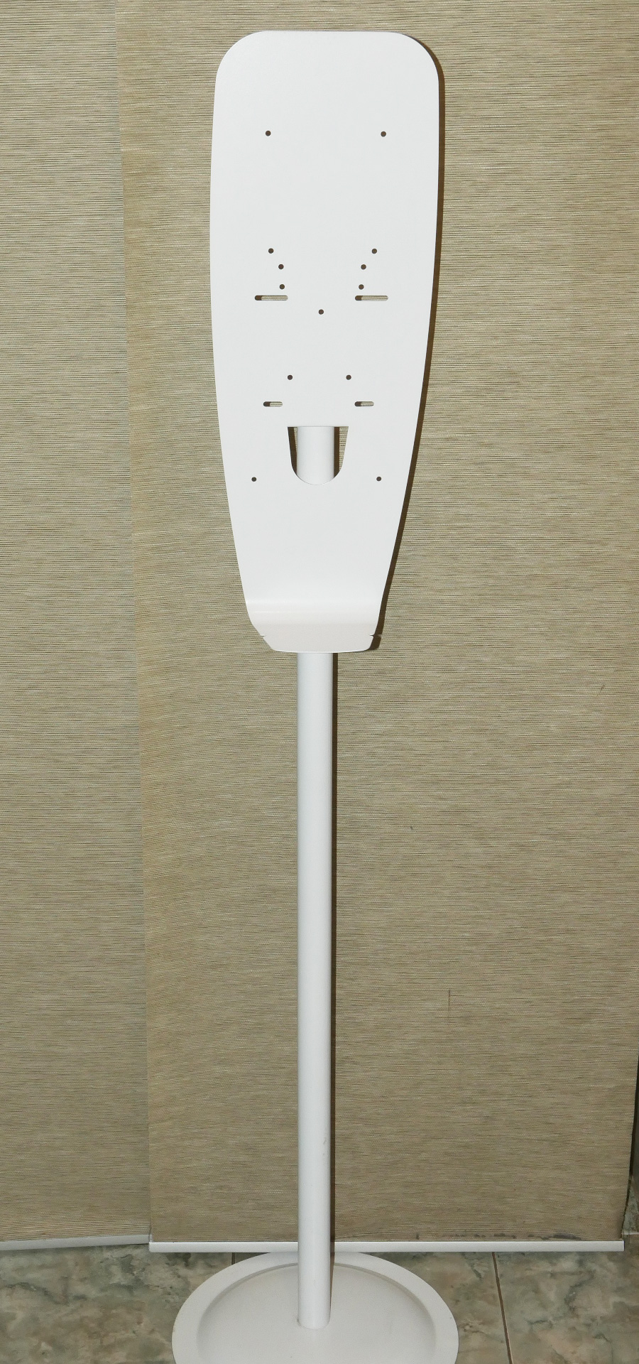 Мобильная стойка с каплеуловителем для дезинфекции рук (белая)