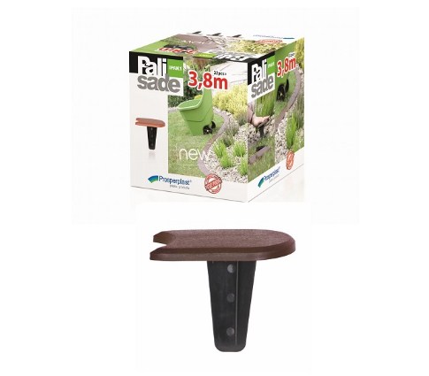 Бордюр садовый Prosperplast Palisada 1,2см/3,8м, коричневый