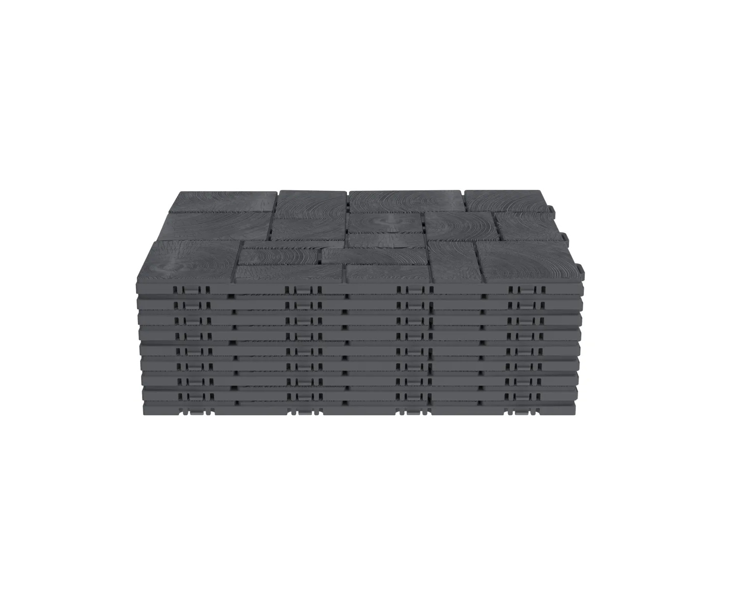 Плитка модульная «Брус» (садовая) (9шт, 1м2) (графит)