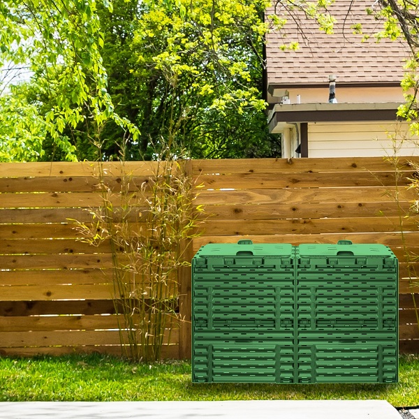 Компостер  Piteco с крышкой 600л зелёный