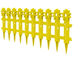 Заборчик декоративный "Ромашка" L-130см, 5 секций 41x26см