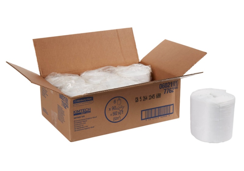 Протирочные салфетки в рулонах Kimtech Wettask DSX 7762