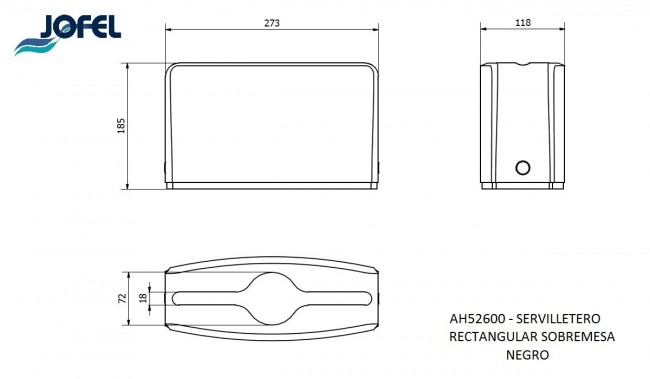 Диспенсер столовых салфеток Jofel AH52600