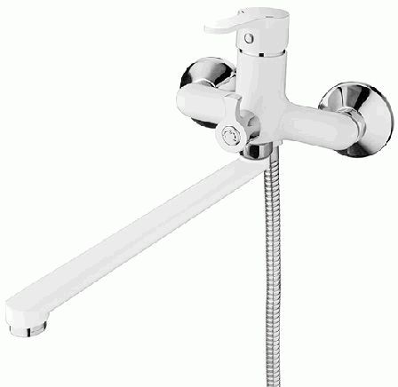 СМЕСИТЕЛЬ ДЛЯ ВАННЫ LEDEME КАРТРИДЖ Д.35 ММ,С ГАЙКОЙ, БЕЛЫЙ, L2203W