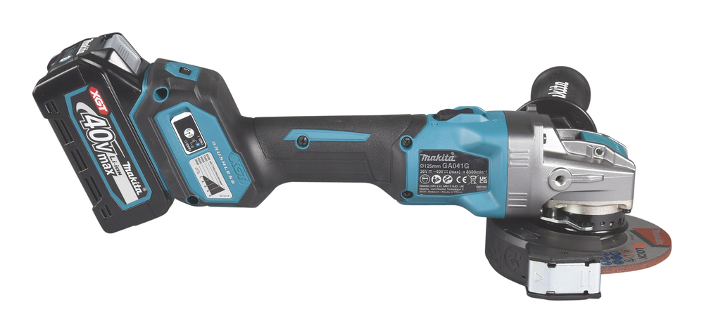 Угловая шлифмашина аккумуляторная Makita GA041GZ01 XGT BL 40В, 125 мм, 3000-8500 об/мин, без акб и ЗУ