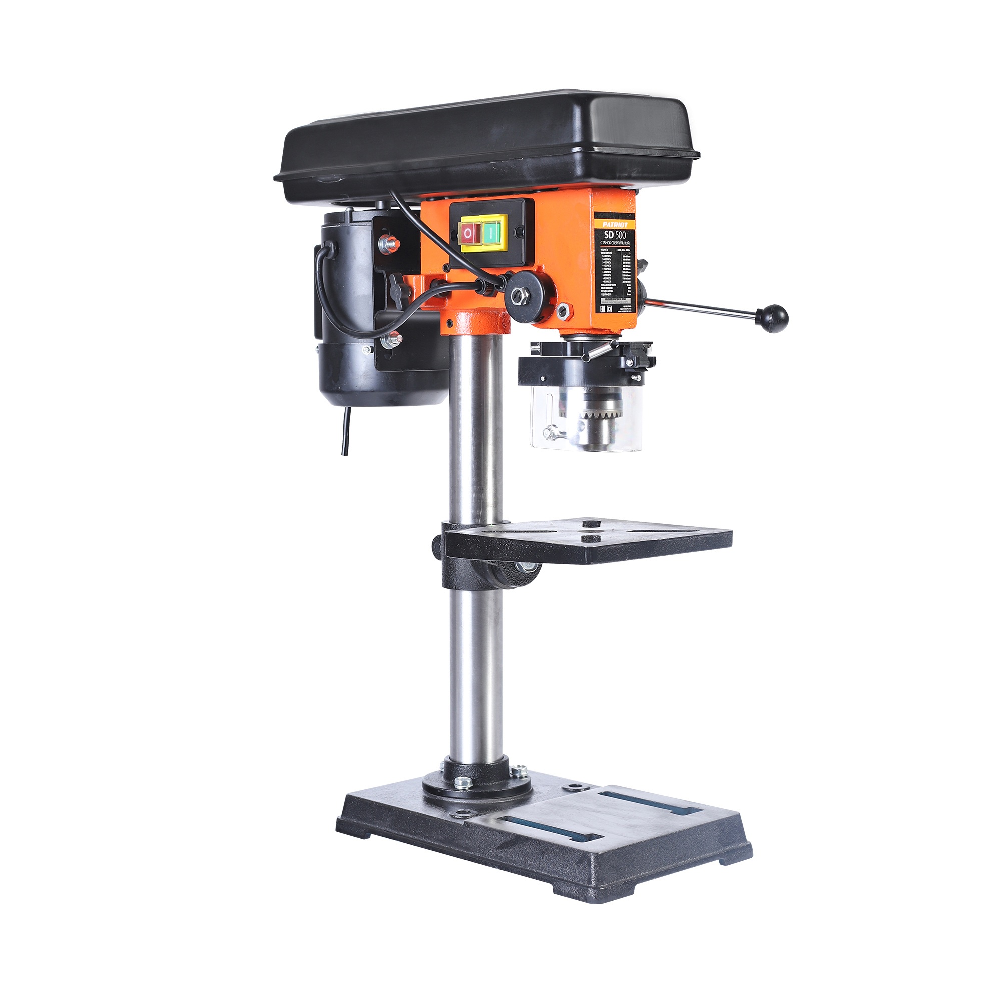 Станок сверлильный PATRIOT SD 500, 500 Вт, скорости 9, сверло 16 мм, тиски в комплекте.