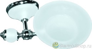 Мыльница стекло белая матовая 8585