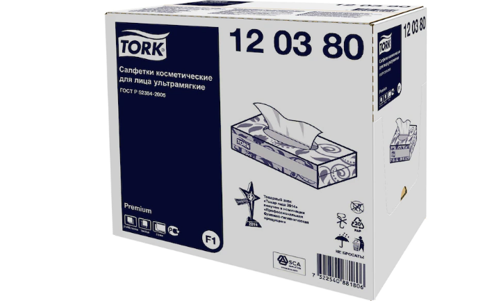 Tork салфетки косметические для лица ультрамягкие 120380