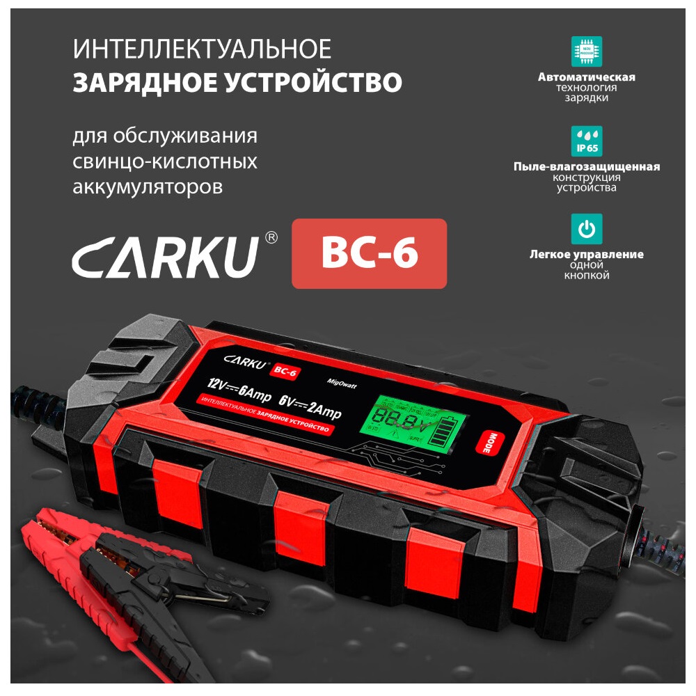 Интеллектуальное зарядное устройство CARKU BC-6