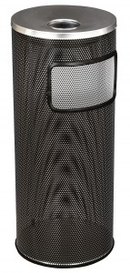 Урна из перфорированной оцинкованной стали с полимерным покрытием К250Н перф  (СШ-118/1)