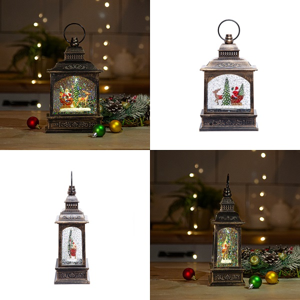 Новогодний фонарь Winter Glade Санта-Клаус на санях