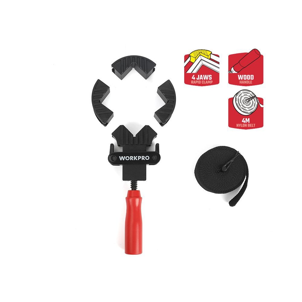 Струбцина ленточная 4 м (нейлон лента)  WORKPRO