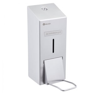 Локтевой наливной дозатор дезинфекции металлический "MERIDA STELLA" (матовый) 800 мл