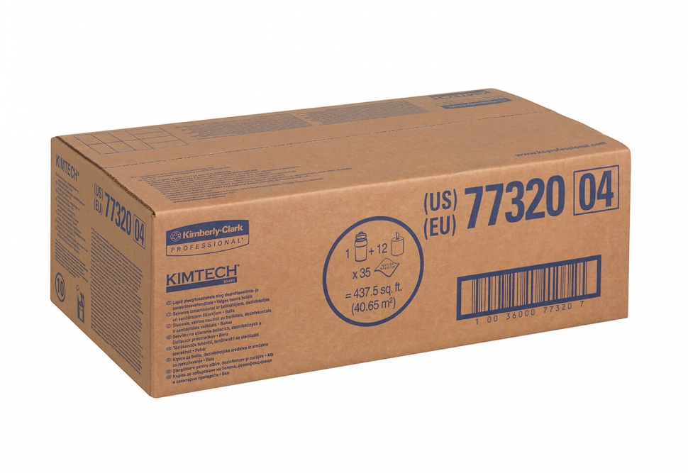 Протирочная салфетка Kimberly-Clark Wettask® DS в малых рулонах + герметичное ведро-диспенсер 7752